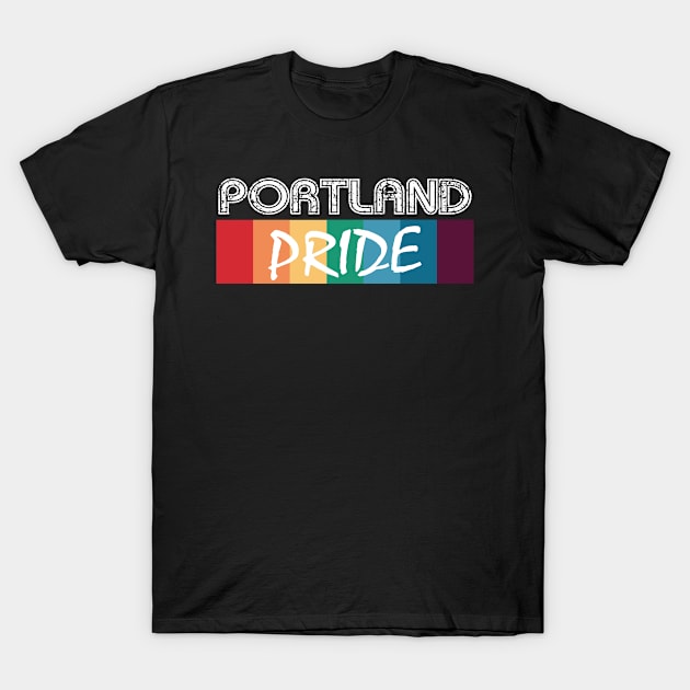 Portland Vintage Gay Pride T-Shirt by JohnRelo